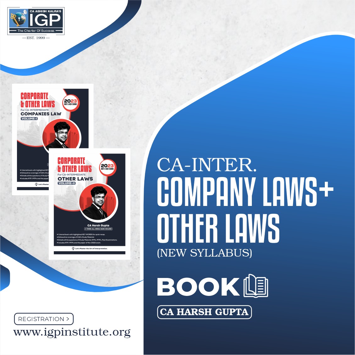 CA Inter-Corporate Laws and Other Laws Book (Latest Edition for May & Nov 2023)-CA-INTER-Corporate Laws and Other Laws- CA Harsh Gupta
